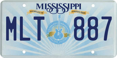 MS license plate MLT887