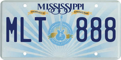 MS license plate MLT888