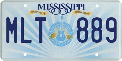 MS license plate MLT889