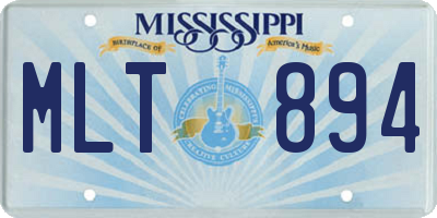 MS license plate MLT894