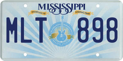 MS license plate MLT898