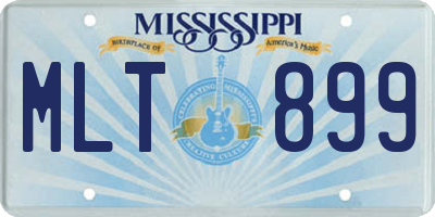 MS license plate MLT899