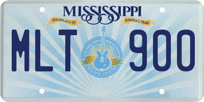 MS license plate MLT900