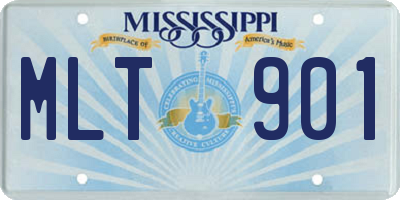MS license plate MLT901