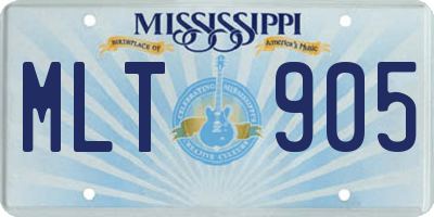 MS license plate MLT905