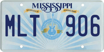 MS license plate MLT906