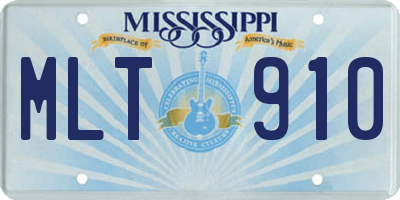 MS license plate MLT910