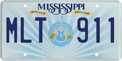 MS license plate MLT911