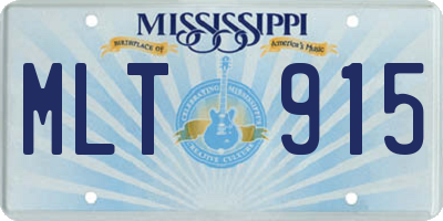 MS license plate MLT915