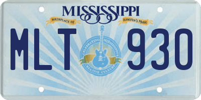 MS license plate MLT930