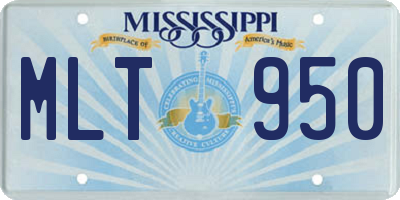 MS license plate MLT950