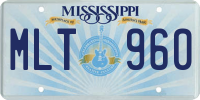 MS license plate MLT960
