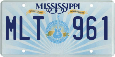 MS license plate MLT961