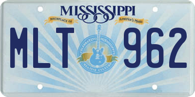 MS license plate MLT962