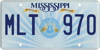 MS license plate MLT970