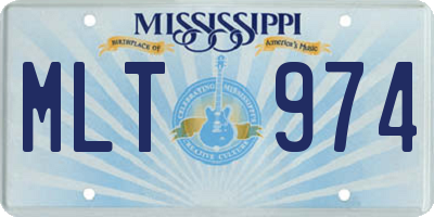 MS license plate MLT974
