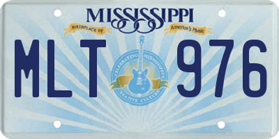 MS license plate MLT976