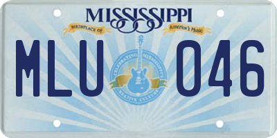 MS license plate MLU046