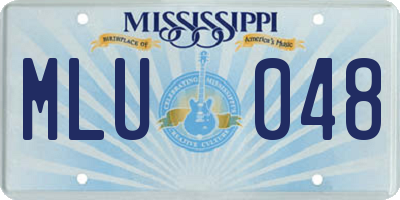 MS license plate MLU048