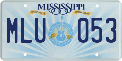 MS license plate MLU053