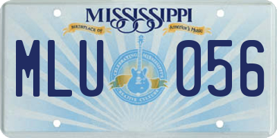 MS license plate MLU056