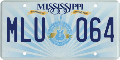 MS license plate MLU064