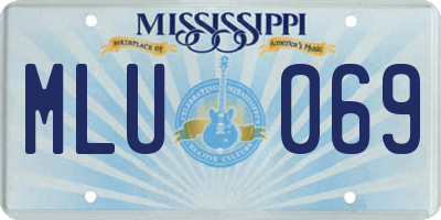 MS license plate MLU069