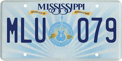 MS license plate MLU079