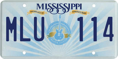 MS license plate MLU114