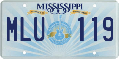 MS license plate MLU119