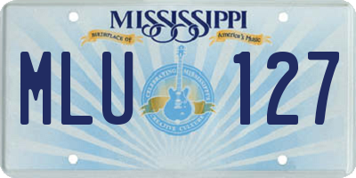 MS license plate MLU127