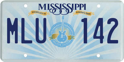 MS license plate MLU142