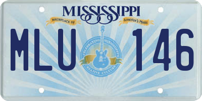 MS license plate MLU146
