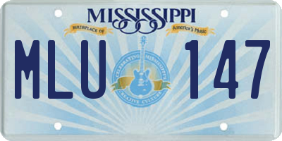 MS license plate MLU147