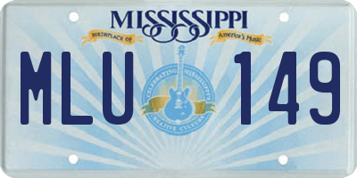 MS license plate MLU149