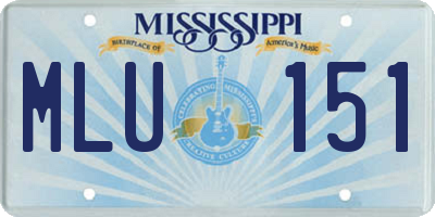 MS license plate MLU151