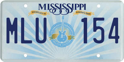 MS license plate MLU154