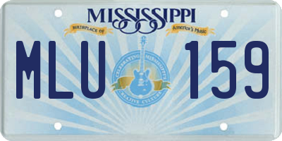 MS license plate MLU159