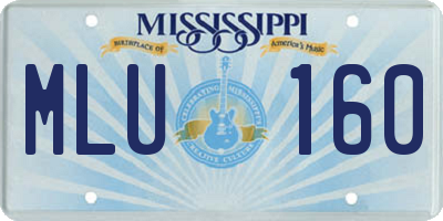 MS license plate MLU160