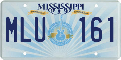 MS license plate MLU161