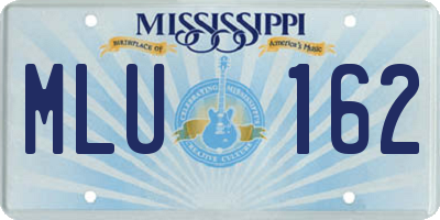 MS license plate MLU162