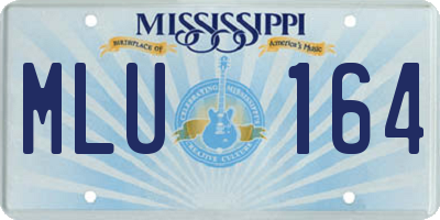 MS license plate MLU164