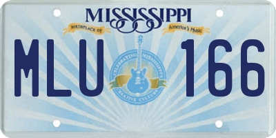 MS license plate MLU166