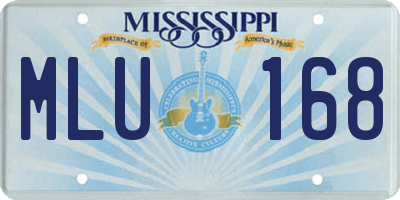 MS license plate MLU168