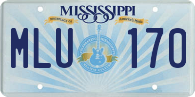 MS license plate MLU170