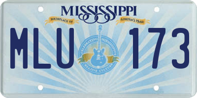 MS license plate MLU173
