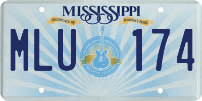 MS license plate MLU174