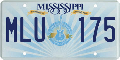 MS license plate MLU175