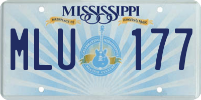 MS license plate MLU177
