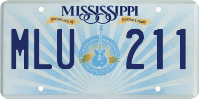 MS license plate MLU211